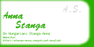 anna stanga business card